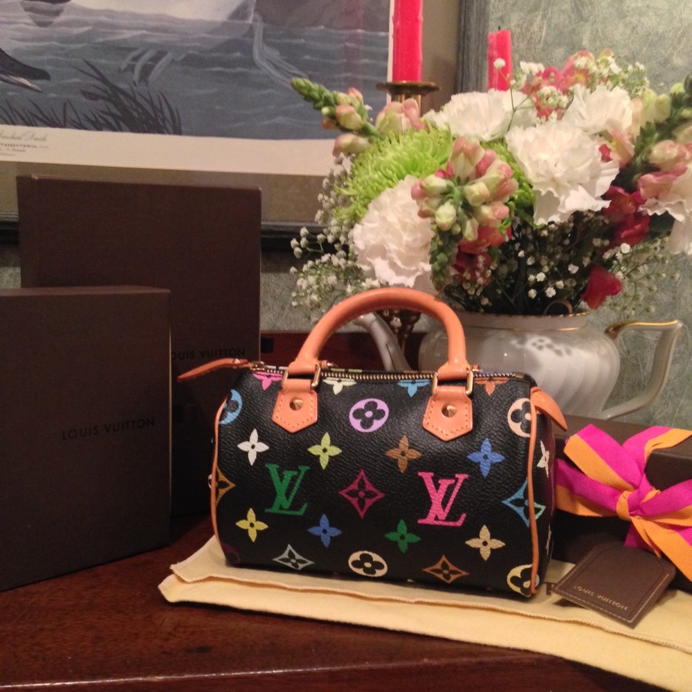Louis Vuitton Multicolore Black Mini Speedy